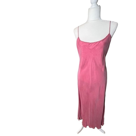 J.Crew Gwyneth Cupro-Blend MIDI Slip Dress in Dusty Pink Color Size 10 - Picture 2 of 12